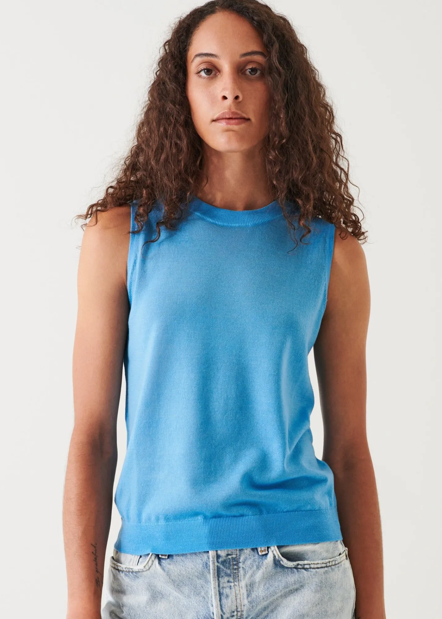 superfine_merino_crew_tan_15.webp PATRICK ASSARAF Superfine Merino Crew Tank | Women Knitwear
