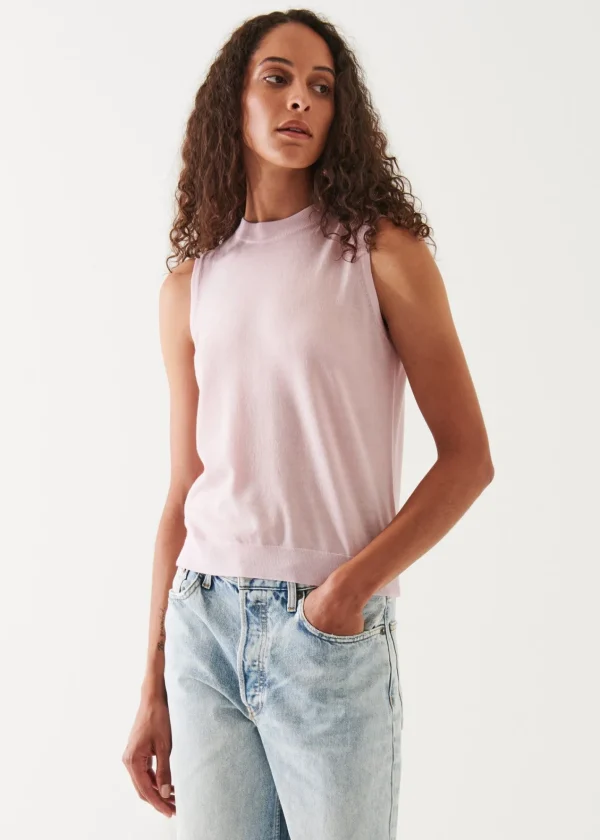 PATRICK ASSARAF Superfine Merino Crew Tank | Women Knitwear