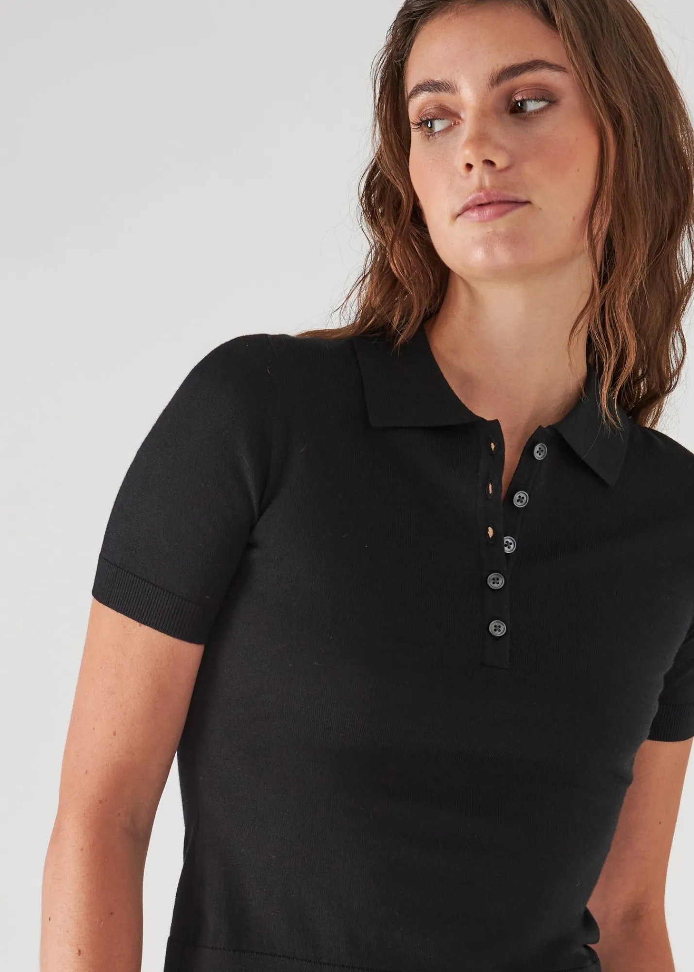 superfine_merino_lyocell__1-6.webp PATRICK ASSARAF Superfine Merino Lyocell Short Sleeve Polo | Women Polos
