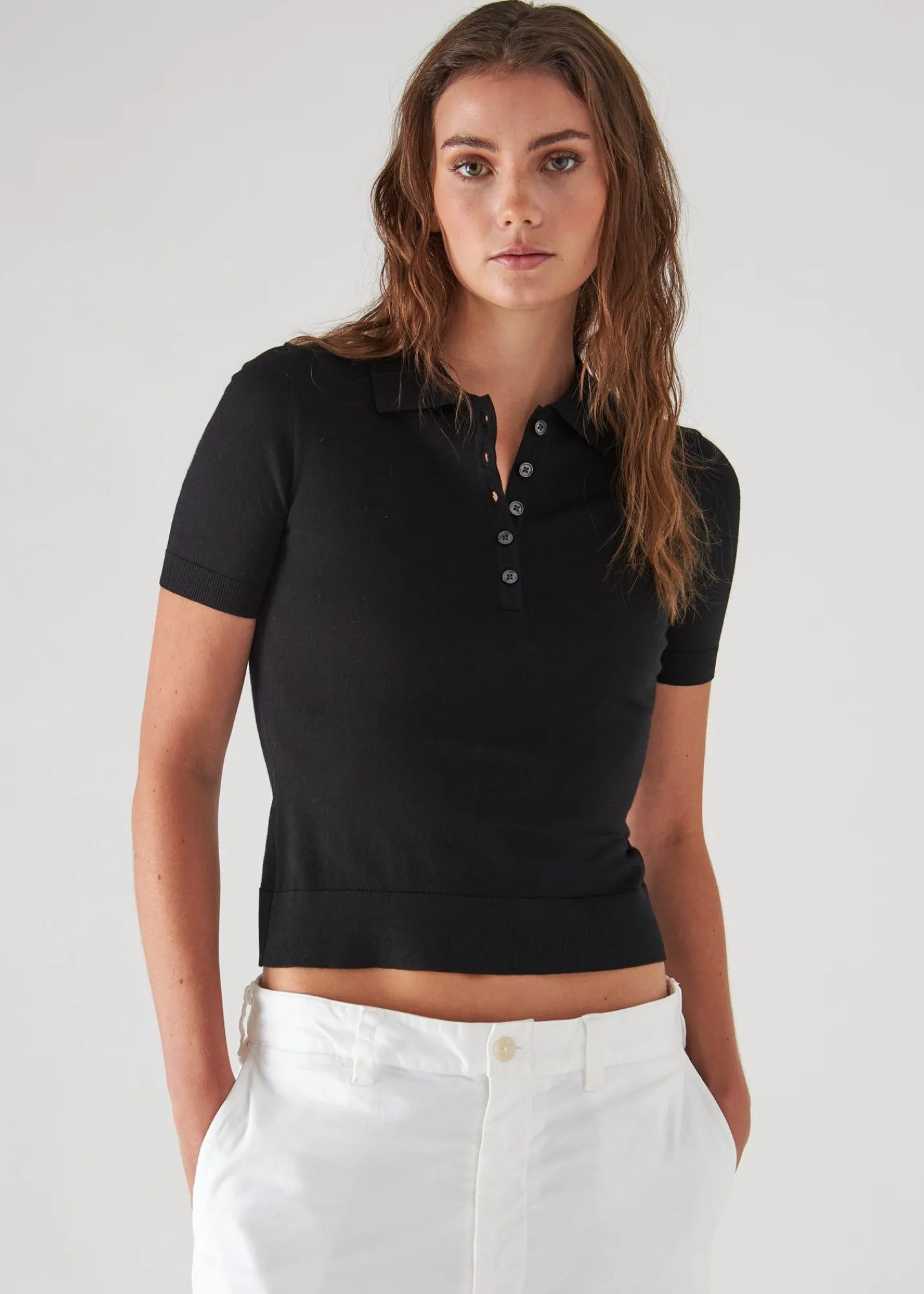 superfine_merino_lyocell__3-6.webp PATRICK ASSARAF Superfine Merino Lyocell Short Sleeve Polo | Women Polos