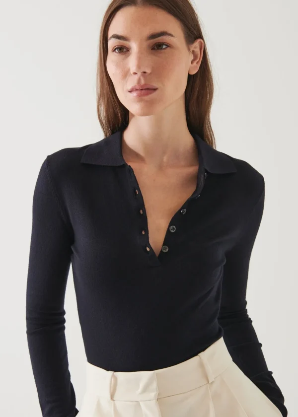 PATRICK ASSARAF Superfine Merino Polo | Women Polos