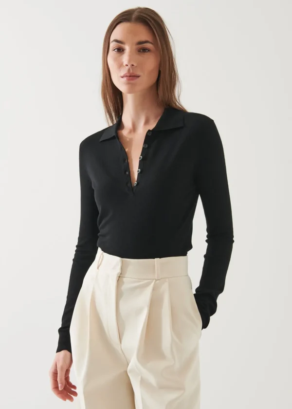 PATRICK ASSARAF Superfine Merino Polo | Women Polos