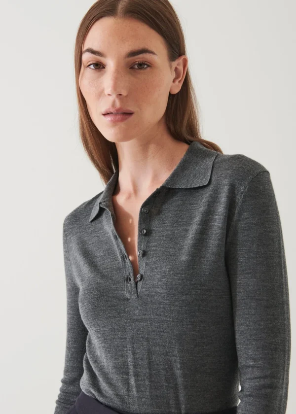 PATRICK ASSARAF Superfine Merino Polo | Women Polos