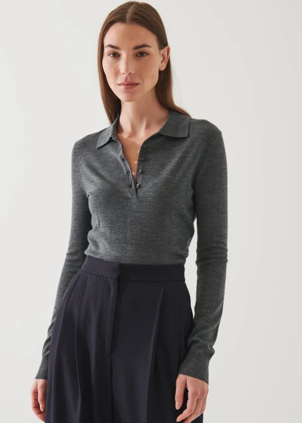 PATRICK ASSARAF Superfine Merino Polo | Women Polos