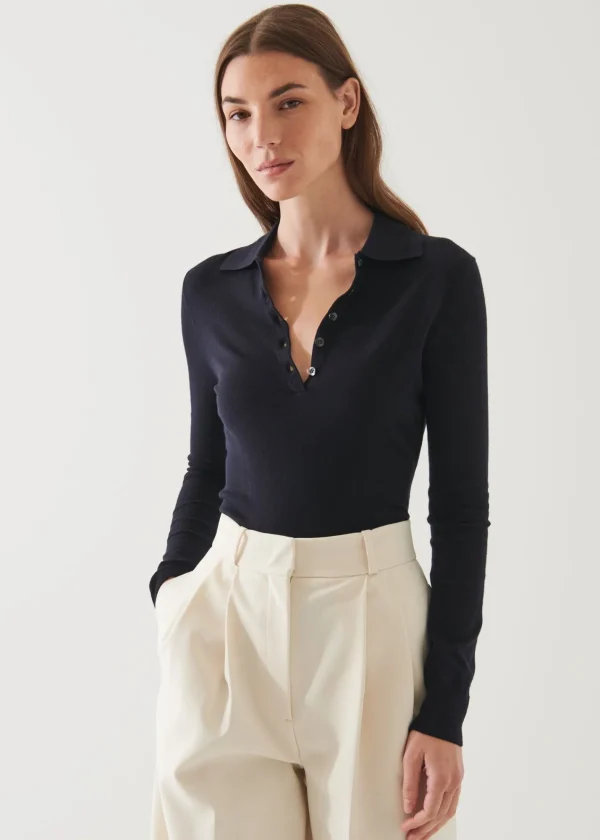 PATRICK ASSARAF Superfine Merino Polo | Women Polos