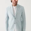 PATRICK ASSARAF Textured Cotton Linen Blend Blazer | Men Blazers