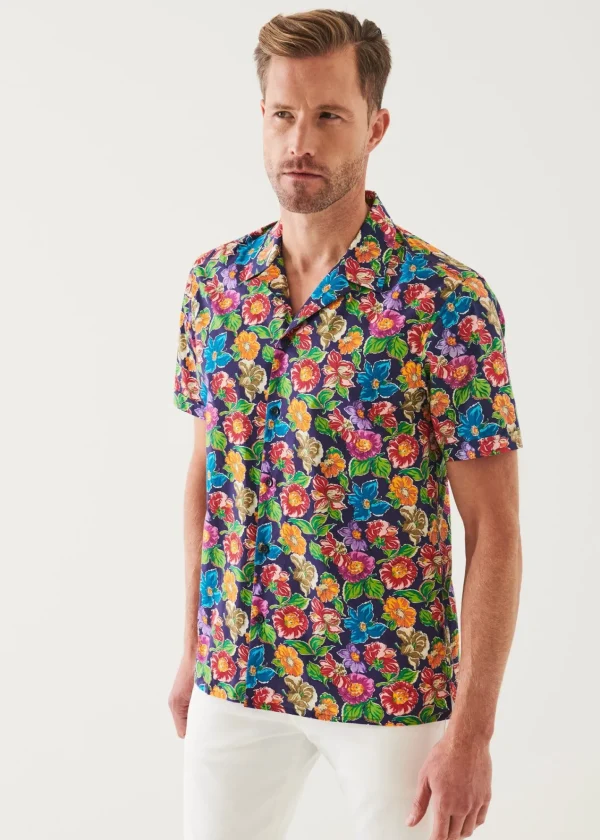 PATRICK ASSARAF Tropical Camp Collar Shirt | Men Shirts