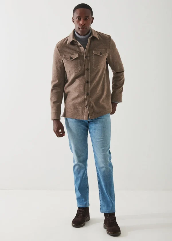 PATRICK ASSARAF Wool Shirt Jacket | Men Shirt Jackets