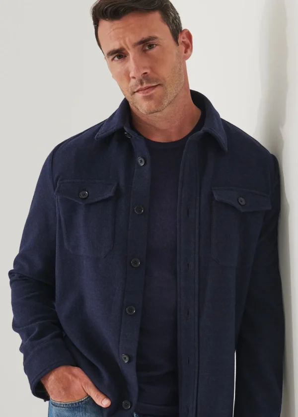 PATRICK ASSARAF Wool Shirt Jacket | Men Shirt Jackets