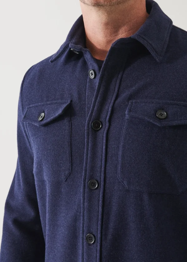 PATRICK ASSARAF Wool Shirt Jacket | Men Shirt Jackets