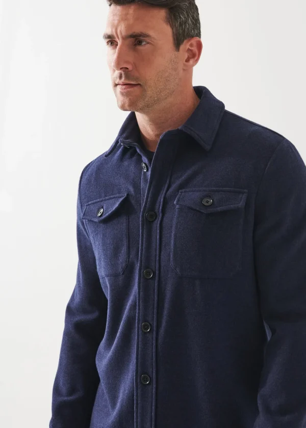 PATRICK ASSARAF Wool Shirt Jacket | Men Outerwear